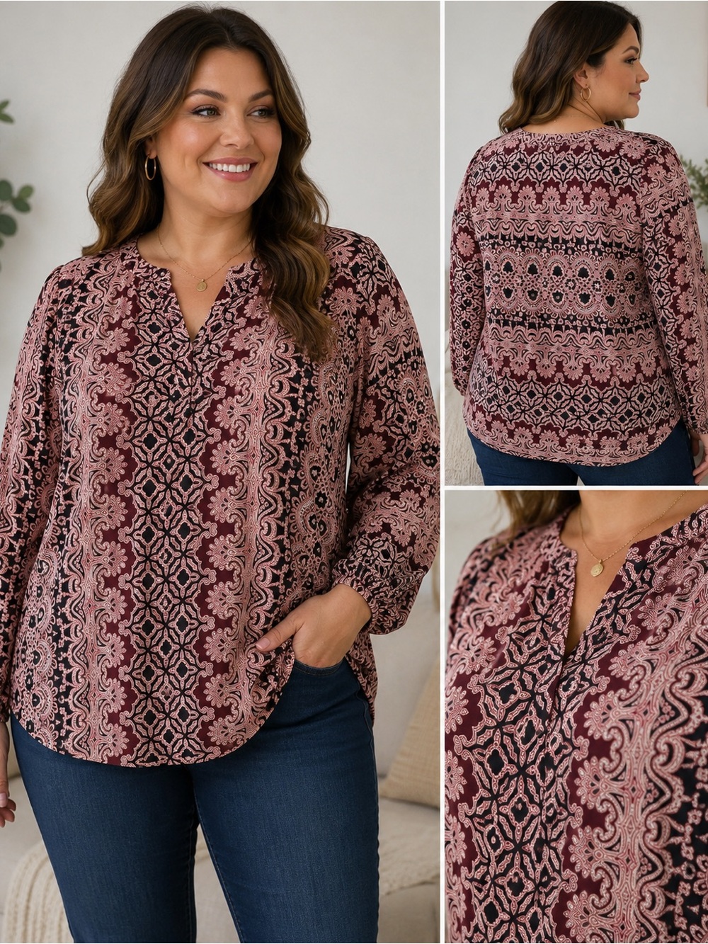 The Limited Paisley Print Blouse – Women’s Plus Size 3X